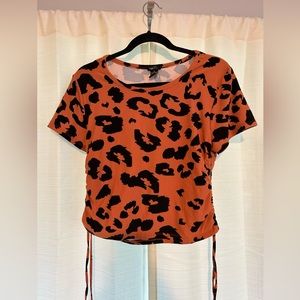 Rue 21 XL Orange Cheetah Print shirt
